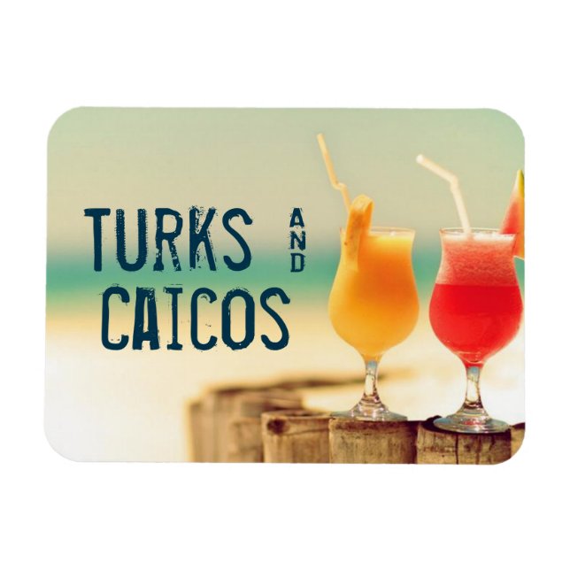 Turks- och Caicococktails Magnet (Horisontell)
