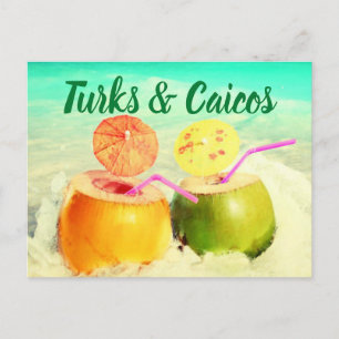 Turks- och Caicokosnötter Vykort