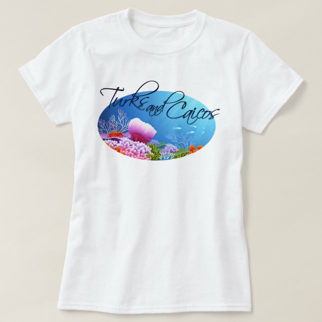 Turks- och Caicoreef T-shirt (Design framsida)