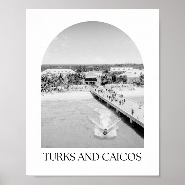Turks- och Caicos Arch Photo Print Poster (Framsidan)