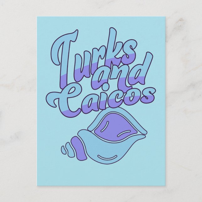 Turks och Caicos Conch Vykort (Framsida)