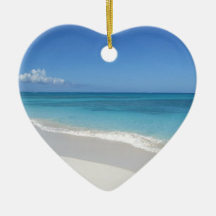 Turks och Caicos drömstrand Julgransprydnad Keramik
