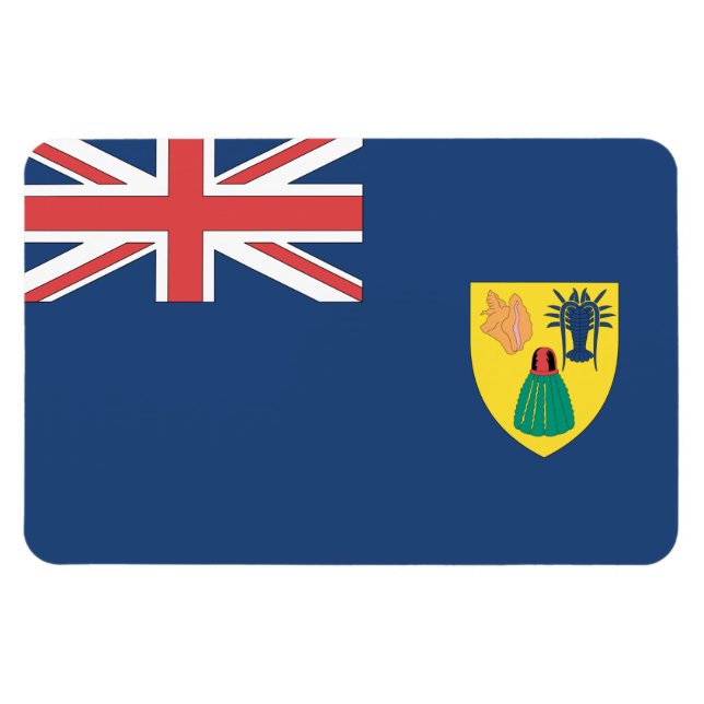 Turks och Caicos Flagga Magnet (Horisontell)