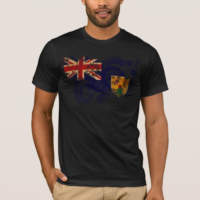 Turks och Caicos flagga T Shirt (Framsida)
