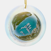 Turks och Caicos från ovannämnd panoramaprydnad