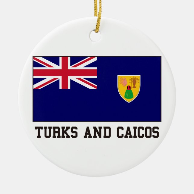 Turks och Caicos Julgransprydnad Keramik (Framsidan)