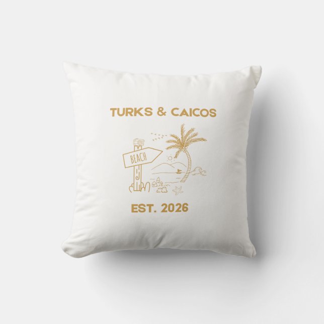 Turks och Caicos Lyxiga Resor Kläder  Kudde (Framsida)