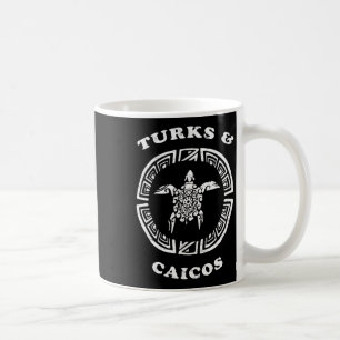 Turks Och Caicos Retro Vintage Tril Sköldpadda Sem Kaffemugg