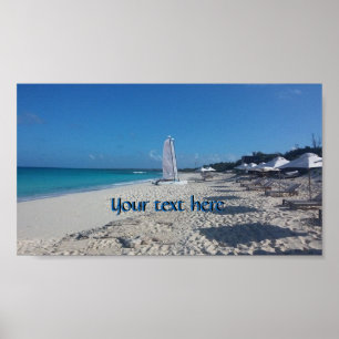 Turks och Caicos strand Poster