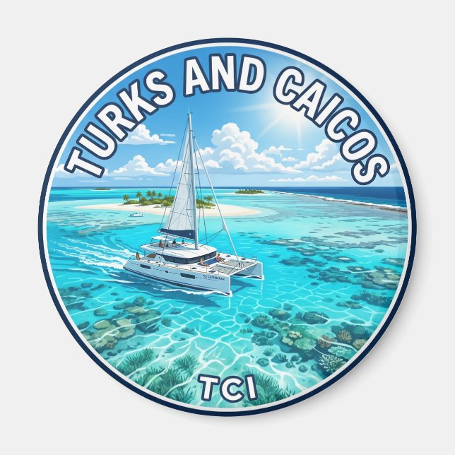 Turks och Caicos Turks och Caicos Magnet (Framsidan)