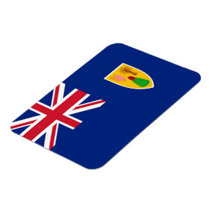 Turks- och Caicosöarna - Flagga - Magnet