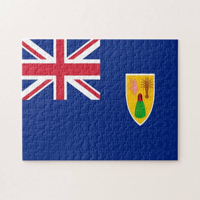 Turks- och Caicosöarna - Flagga - Pussel (Horisontell)