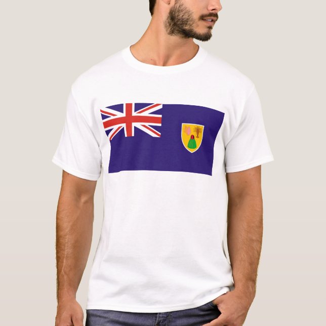 Turks- och Caicosöarna-flagga Tee Shirt (Framsida)