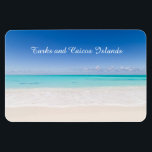 Turks- och Caicosöarna Magnet<br><div class="desc">Den vackra vita sandstranden och blå himmel på Turks- och Caicosöarna.</div>