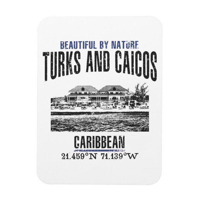 Turks- och Caicosöarna Magnet (Vertikal)