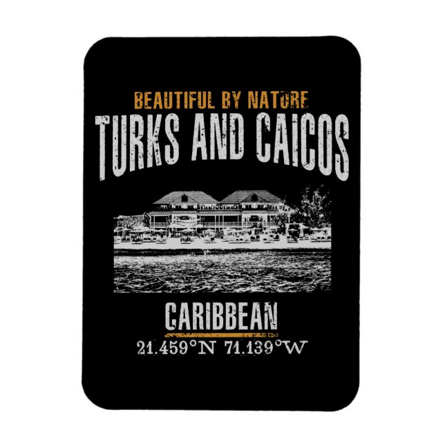 Turks- och Caicosöarna Magnet (Vertikal)