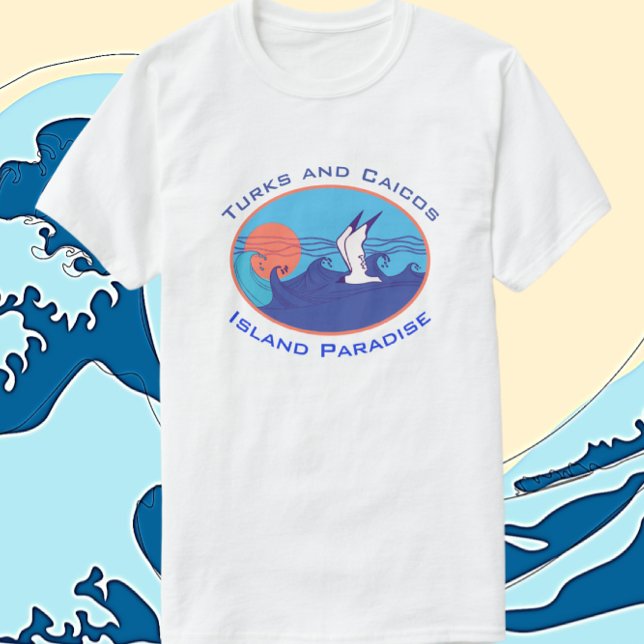 Turks- och Caicosöarna Paradise Vågar T-Shirt (Skapare uppladdad)