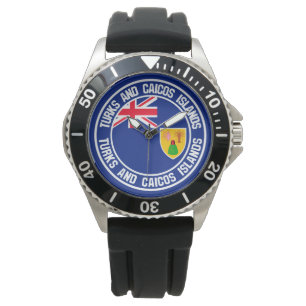 Turks- och Caicosöarna Round Emblem Armbandsur