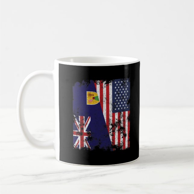 Turks- och Caicosöarna USA flagga Kaffemugg (Vänster)