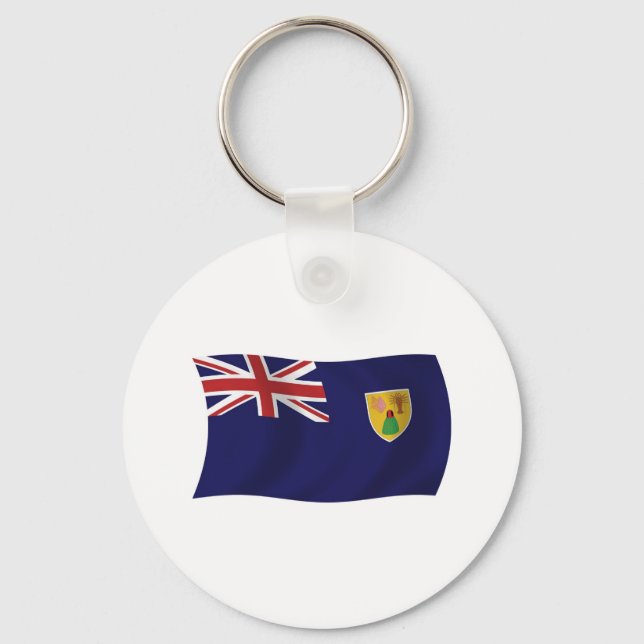 Turks- och Caicosöarnas flagga Nyckelring (Framsida)