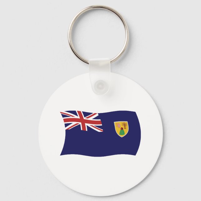 Turks- och Caicosöarnas flagga Nyckelring (Framsida)