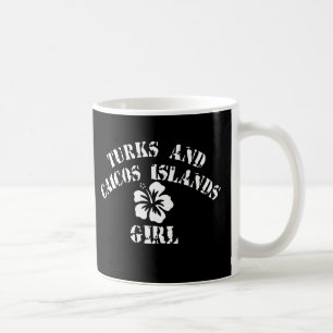 Turks- och Caicosöarnas Rosa Girl Kaffemugg