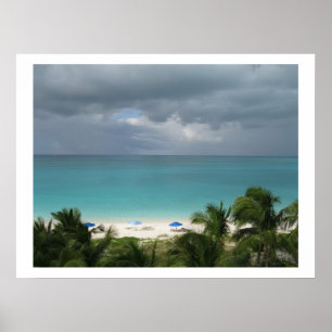 Turks och strand för dröm för Caicos nådfjärd Poster