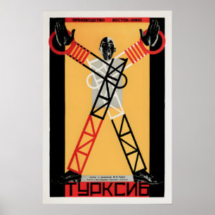 Turksib av Viktor Turin, sovjetisk filmplakat, 192 Poster