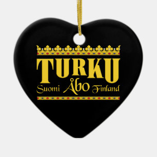 Turku Finland Julgransprydnad Keramik