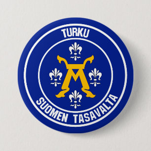 Turku Round Emblem Knapp