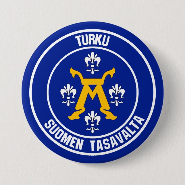 Turku Round Emblem Knapp (Framsida)
