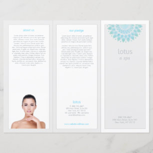 Turkvois Mandala Lotus Spa Salon Tri-Fold Brochure