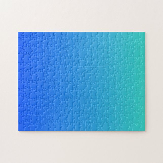 Turkvoise Blue Ombre Pussel (Horisontell)