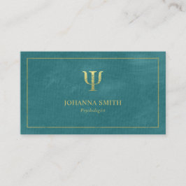 Turkvoise Canvas Golden Ram, psykologsymbol Tidsbeställning Kort