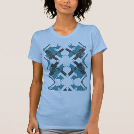 Turkvoise Charcol Crisscross Southwest-inspirated T Shirt