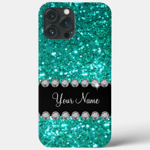 Turkvoise Faux Bling Monogram