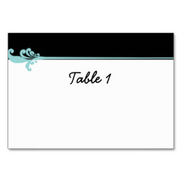 Turkvoise Fleur de lis Bordsnummer