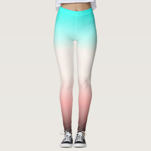Turkvoise grått Ombre Leggings