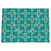 Turkvoise Kaleidoscope Mönster Gift Bag