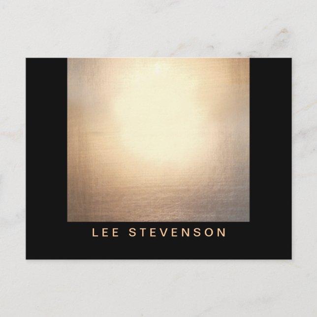 Turkvoise Linen och Guld Circles Beauty Salon 2 Vykort (Framsida)