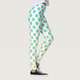 Turkvoise Ombre Dots Leggings