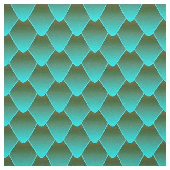 Turkvoise Ombre Dragon Scales Tyg (Provkarta)