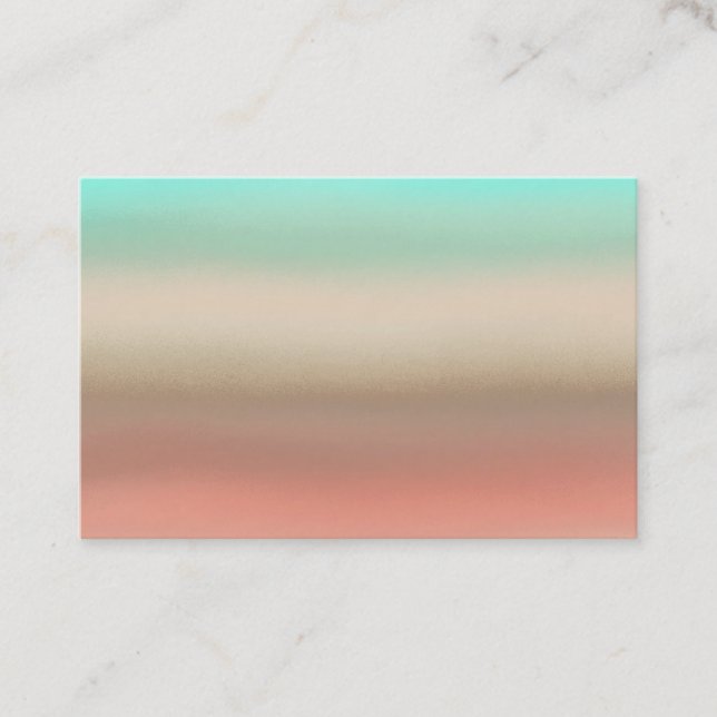 Turkvoise Ombre Native Southwest Affärskorts Visitkort (Framsida)