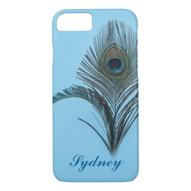 Turkvoise Peacock iPhone 7 Fodral Case-Mate iPhone Skal (Baksida)