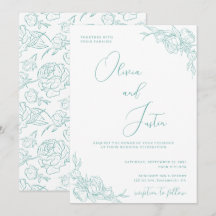 Turkvoise Peony Elegance Bröllop