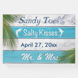 Turkvoise Sandy Toes Salty Kisses Gästböcker