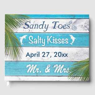 Turkvoise Sandy Toes Salty Kisses Gästböcker