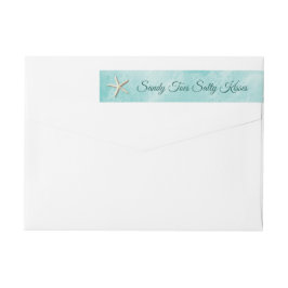 Turkvoise Sandy Toes Salty Kisses God jul Etikettband