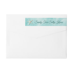 Turkvoise Sandy Toes Salty Kisses God jul Etikettband