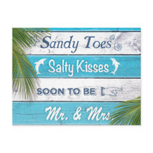 Turkvoise Sandy Toes Salty Kisses Spara datumet